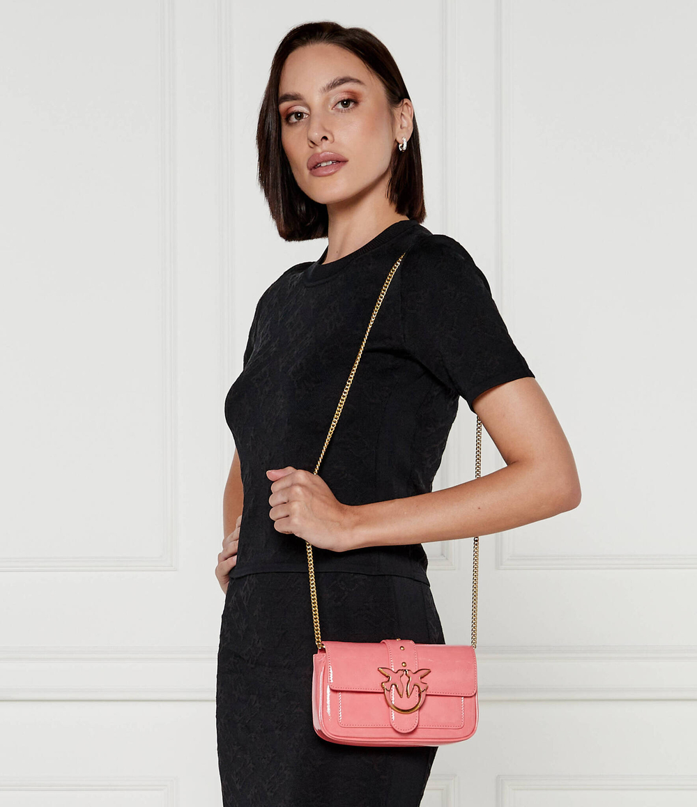 Кожаная сумка через плечо LOVE ONE Pinko - розовый(100061 A1UV)