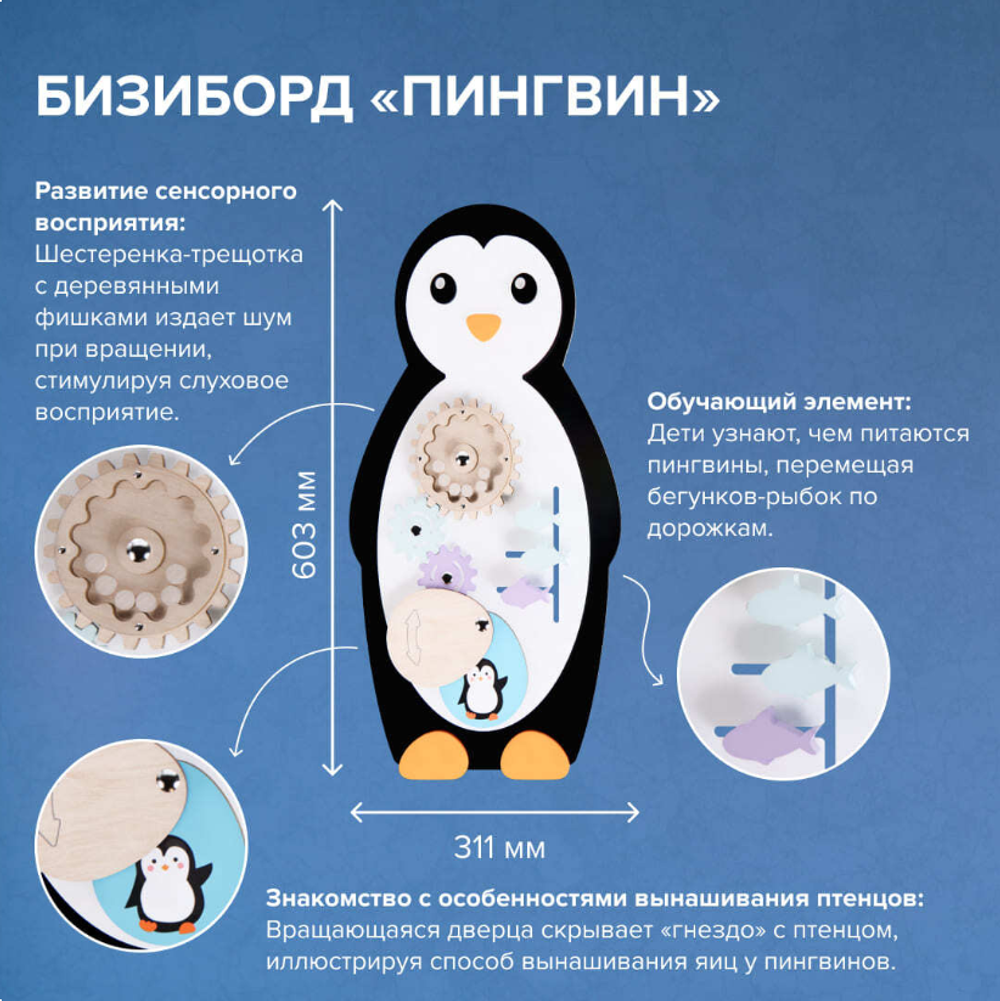 Набор бизибордов Полярные обитатели