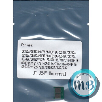 Чип для картриджа HP CB 542A/CC532A/CE312A/CE402A/CF212A/CF382A/CE742A, Canon CRG-716/718/729/731/732 yellow JT