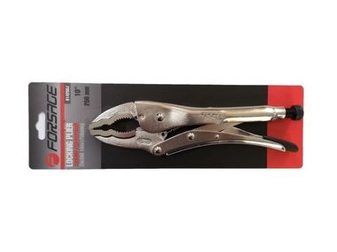 Зажим гейферный с двойным овальным захватом 10"-250мм, в блистере Forsage F-614250J