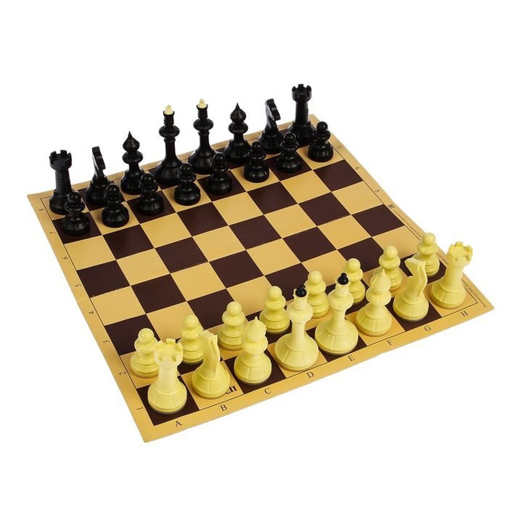 Набор "Русские игры" (Шахматы, шашки, домино, доска из микрогофры)