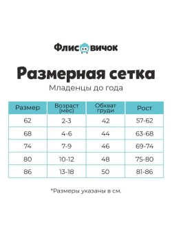 Комбинезон флисовый "Кофейный" 0+