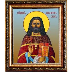 Константин Сухов, священномученик, пресвитер. Икона на холсте.