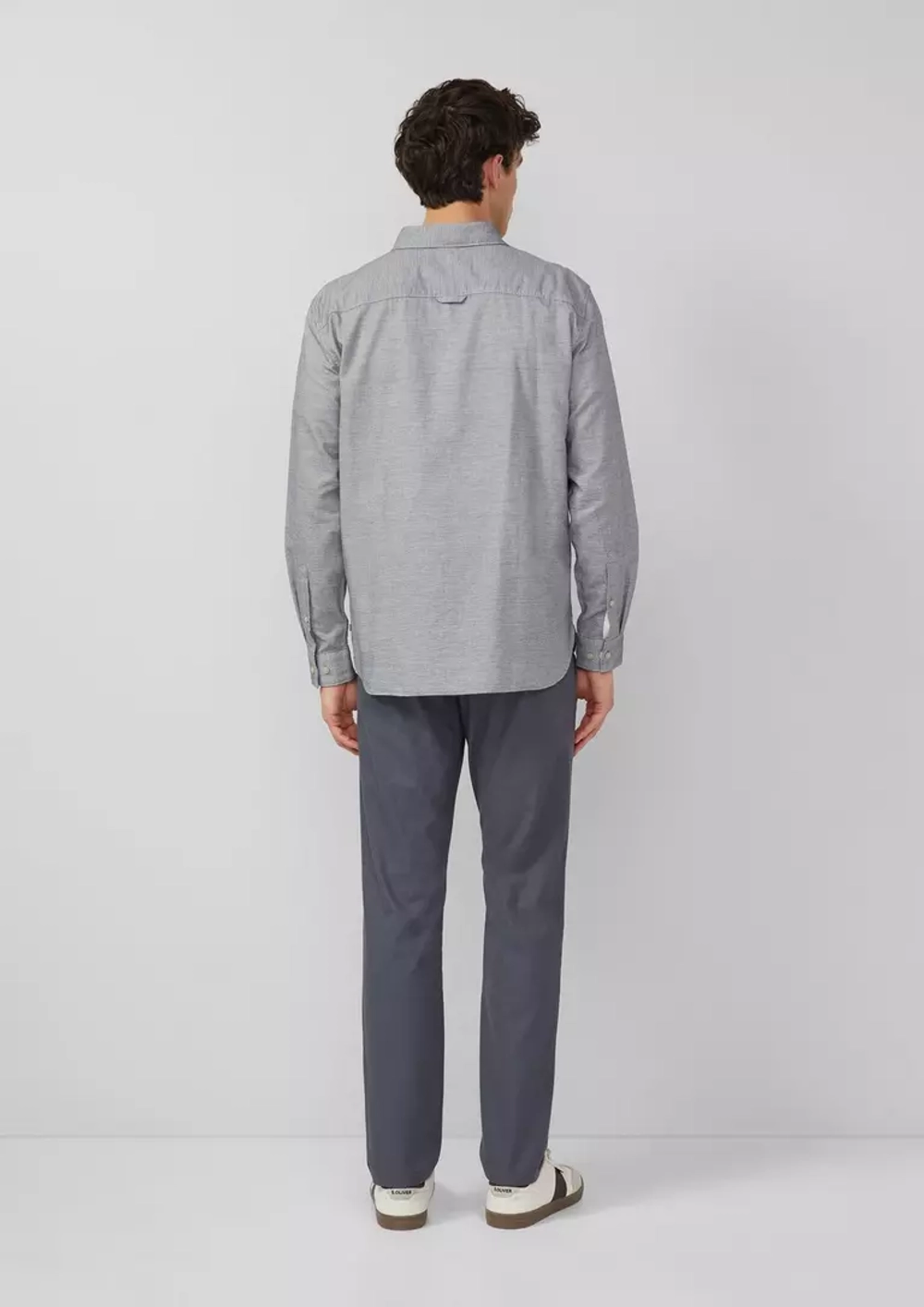 Рубашка из шамбре с воротником на пуговицах Regular Fit