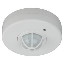 Датчик движения ЭРА MD 016 белый 1200Вт угол обзора 360° дальность 6м | Датчики движения