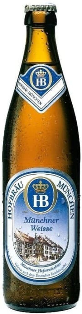 Пиво Хофброй пшеничное, нефильтрованное / Hofbrau  Weisse 0.5 - стекло