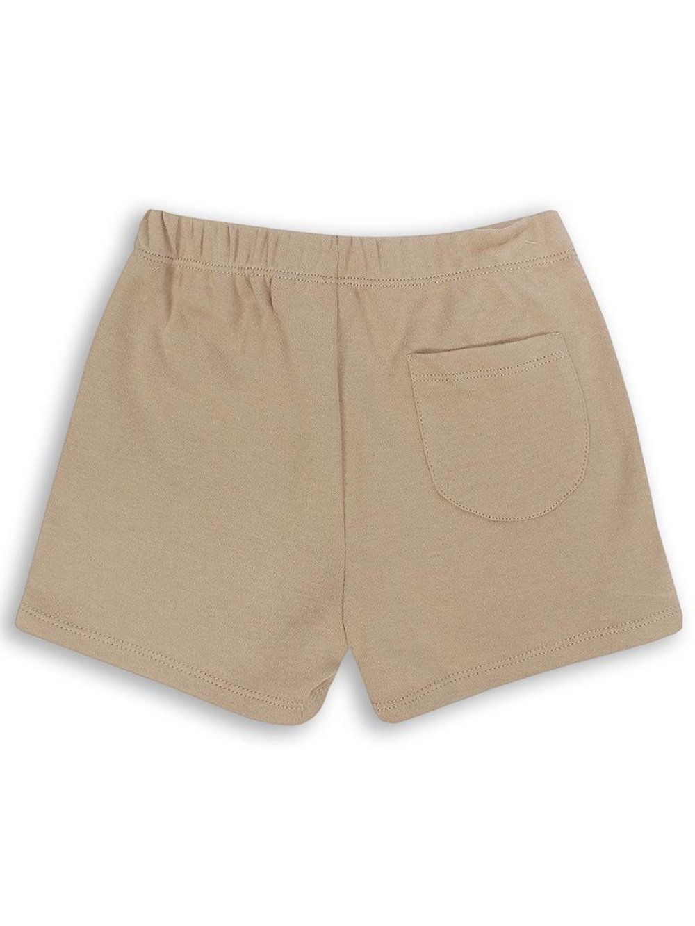 Костюм для девочек (свитшот, шорты) бежевый, р.122 (MINAKU)