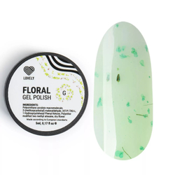 Гель-лак с сухоцветами Lovely "Floral", оттенок зеленый, 5 мл