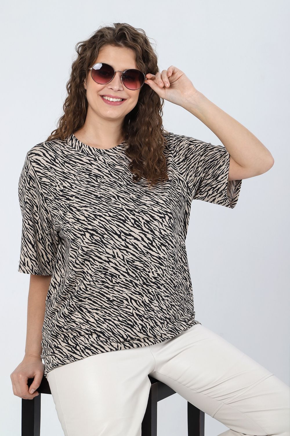 Футболка Кутюр Виотекс ЗЕБРА БЕЖЕВАЯ