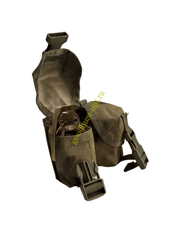 Тактическая военная двойная подсумка под гранаты Мох