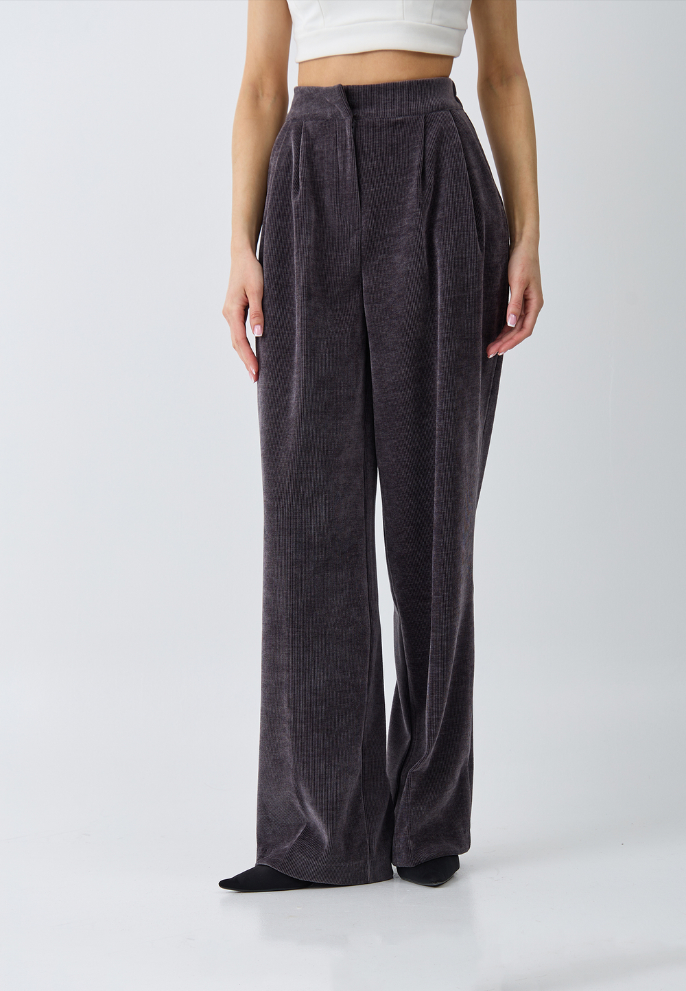 Брюки вельвет графитовые