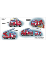 Сонные сказки про машинки. Книжки-картонки. Баю-бай, пожарная машинка!