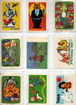 Календарики карманные 9 штук Мультфильмы СССР. 1980 - 1988 гг.