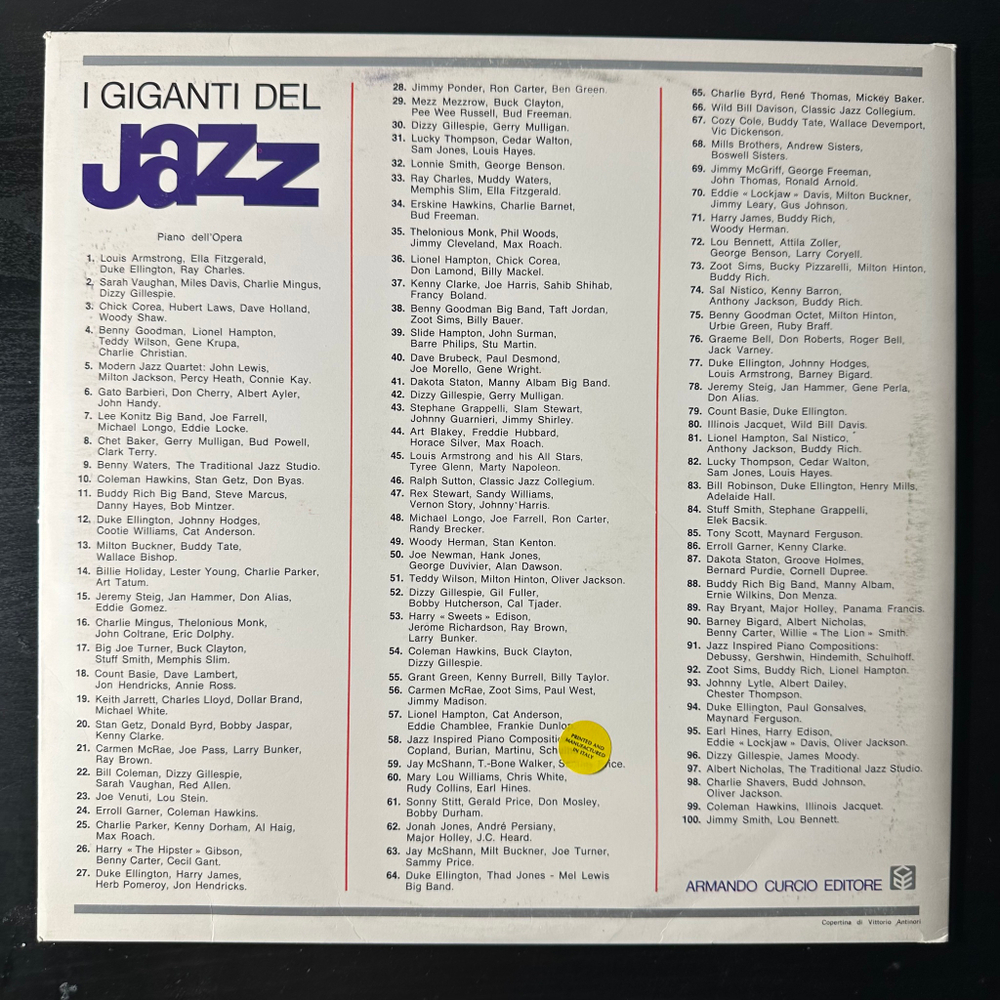 Giganti Del Jazz Vol. 17 - Big Joe Turner, Buck Clayton, Stuff Smith, Memphis Slim (Италия)