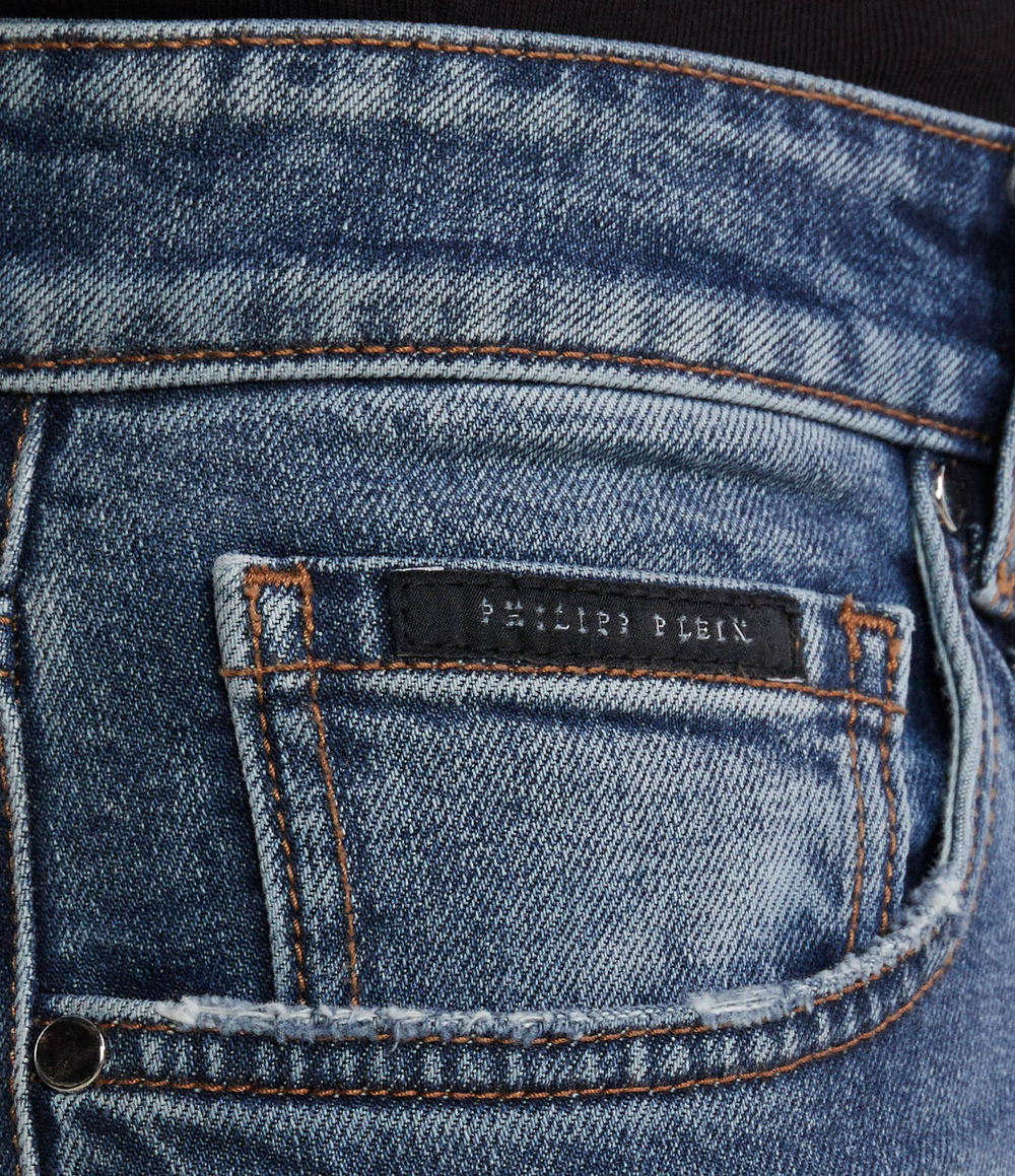 Джинсы Supreme Philipp Plein - голубой(MDT3561 PDE004N)