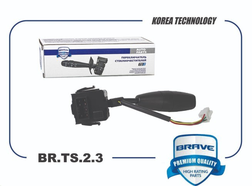 Переключатель подрул. Daewoo Matiz Chevrolet Lanos лев. (с ПТФ и задн. стеклооч.) (Brave)