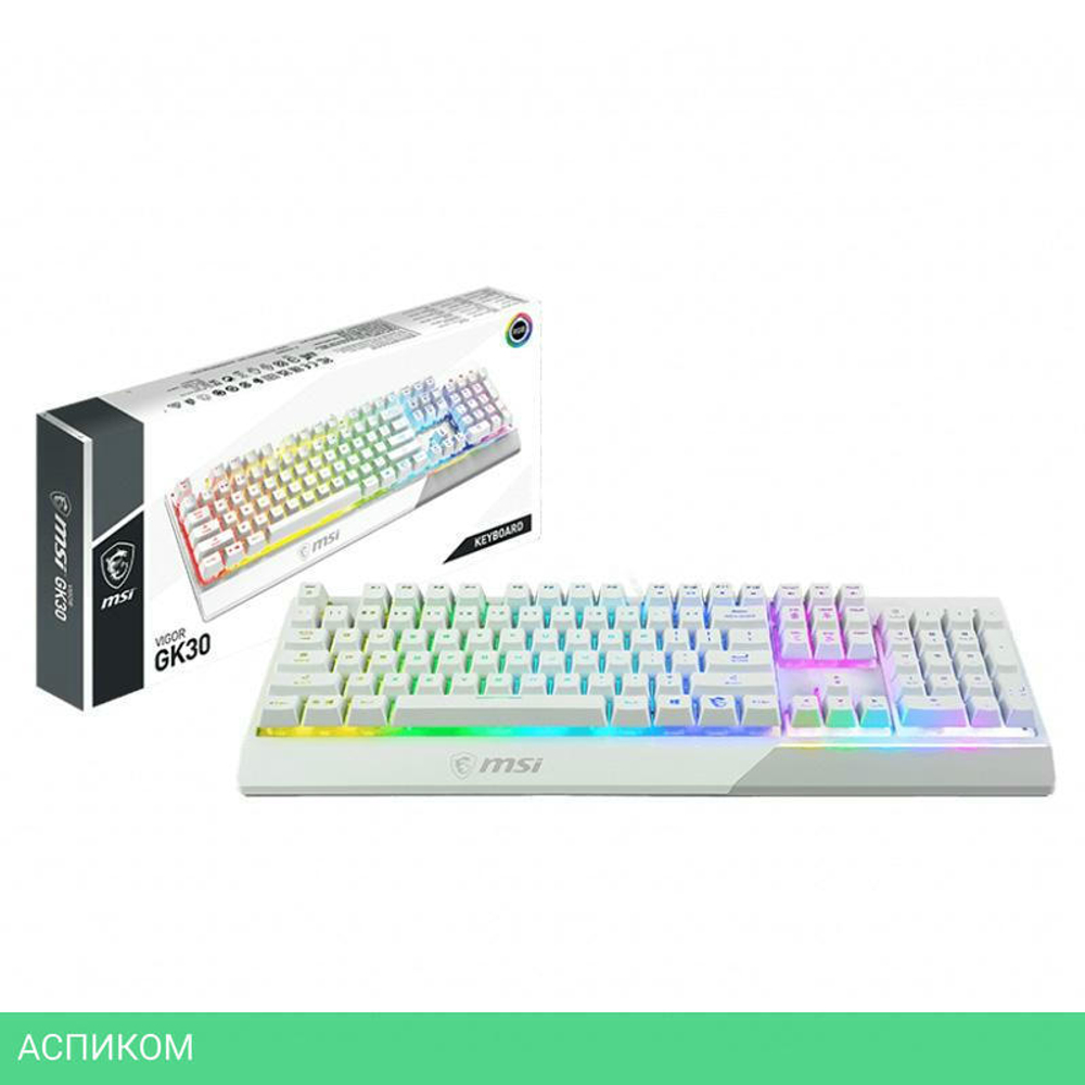 Клавиатура MSI Vigor GK30 белый (S11-04RU304-CLA)