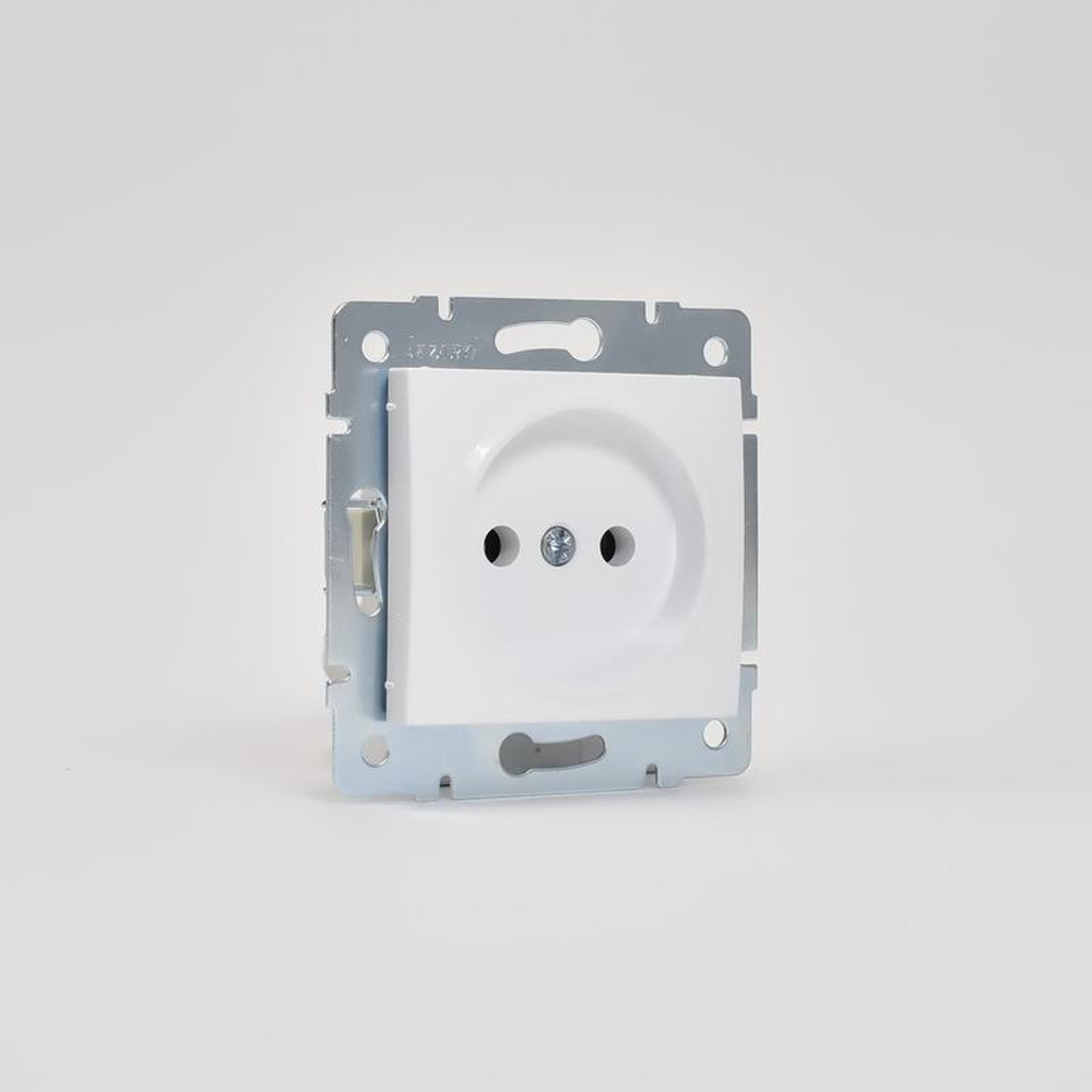 Розетка 1-м СП Karina 16А IP20 без заземл. термопласт механизм бел. LEZARD 707-0288-121B