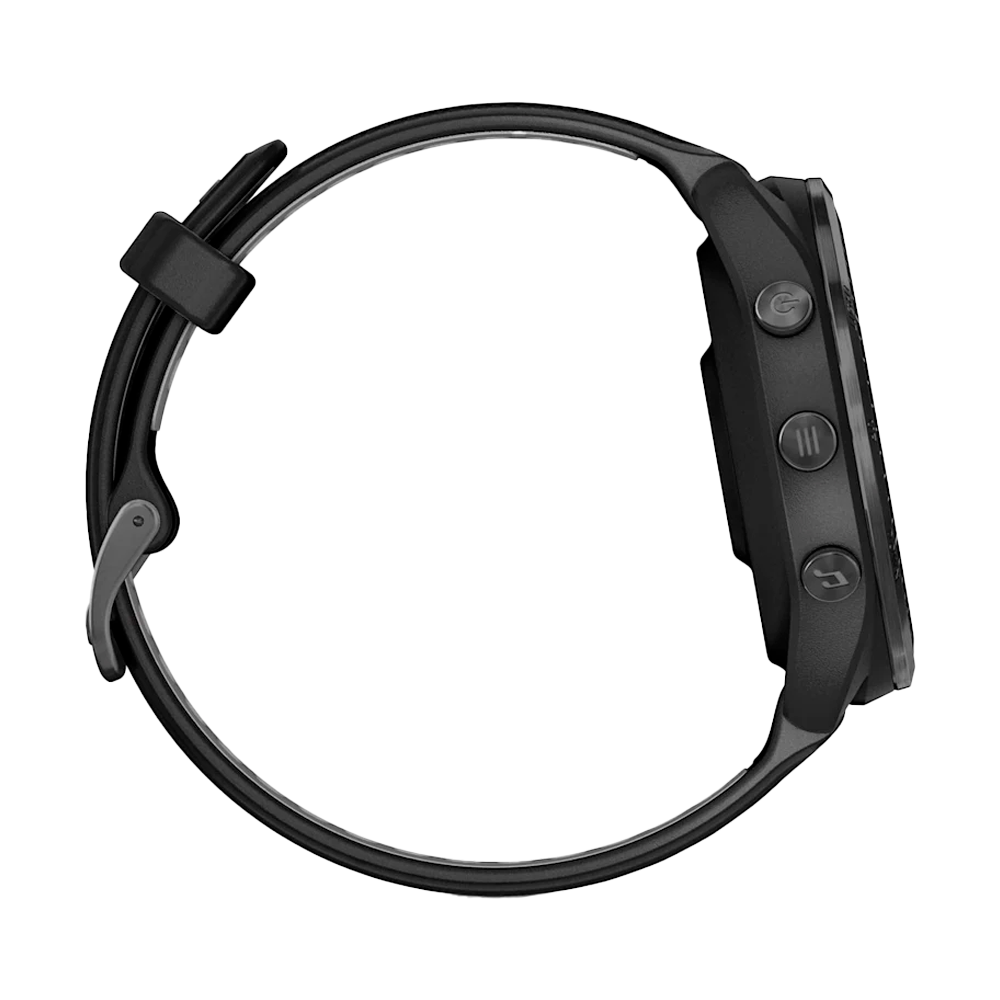 Умные часы Garmin Forerunner 965, 47.1mm, Carbon Gray DLC Titanium Bezel with Black Case and Black/Powder Gray Silicone Band (010-02809-10)