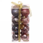 Набор шаров «Волшебный вальс» 5 см (16 предметов), графит/роз.золото