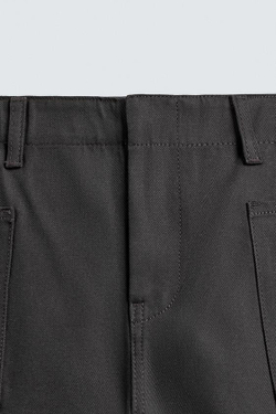 ZARA ДЖИНСЫ RELAXED FIT С КАРМАНАМИ, УГОЛЬНЫЙ