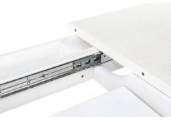 Деревянный стол Romeo 130(170)х85х75 молочный / патина золото