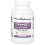 Real Mushrooms, Чага, экстракт грибов в порошке, 120 капсул