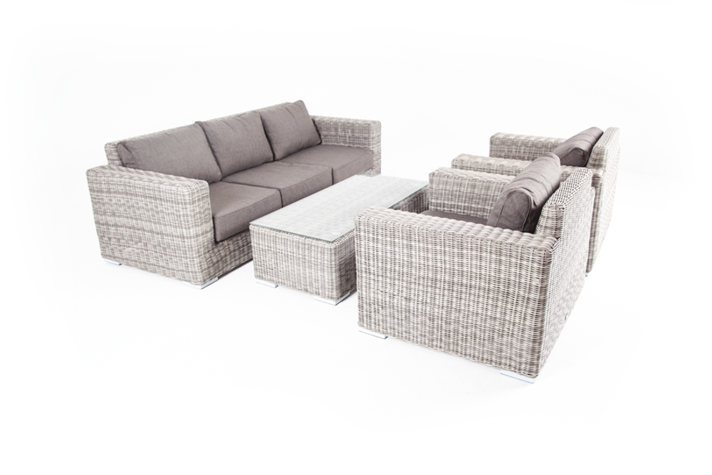 Боно, набор коричневый/соломенный/бежевый/графит, искусственный ротанг