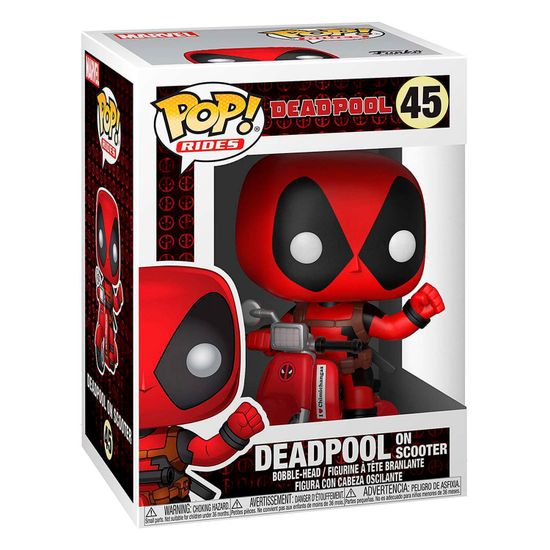 Фигурка Funko POP! Rides Bobble Marvel Deadpool Deadpool on Scooter (45) 30969 / Фигурка Фанко ПОП! По мотивам вселенной "Марвел", Дэдпул