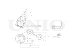 Опора шаровая передняя нижняя правая UNIO SSP-20110