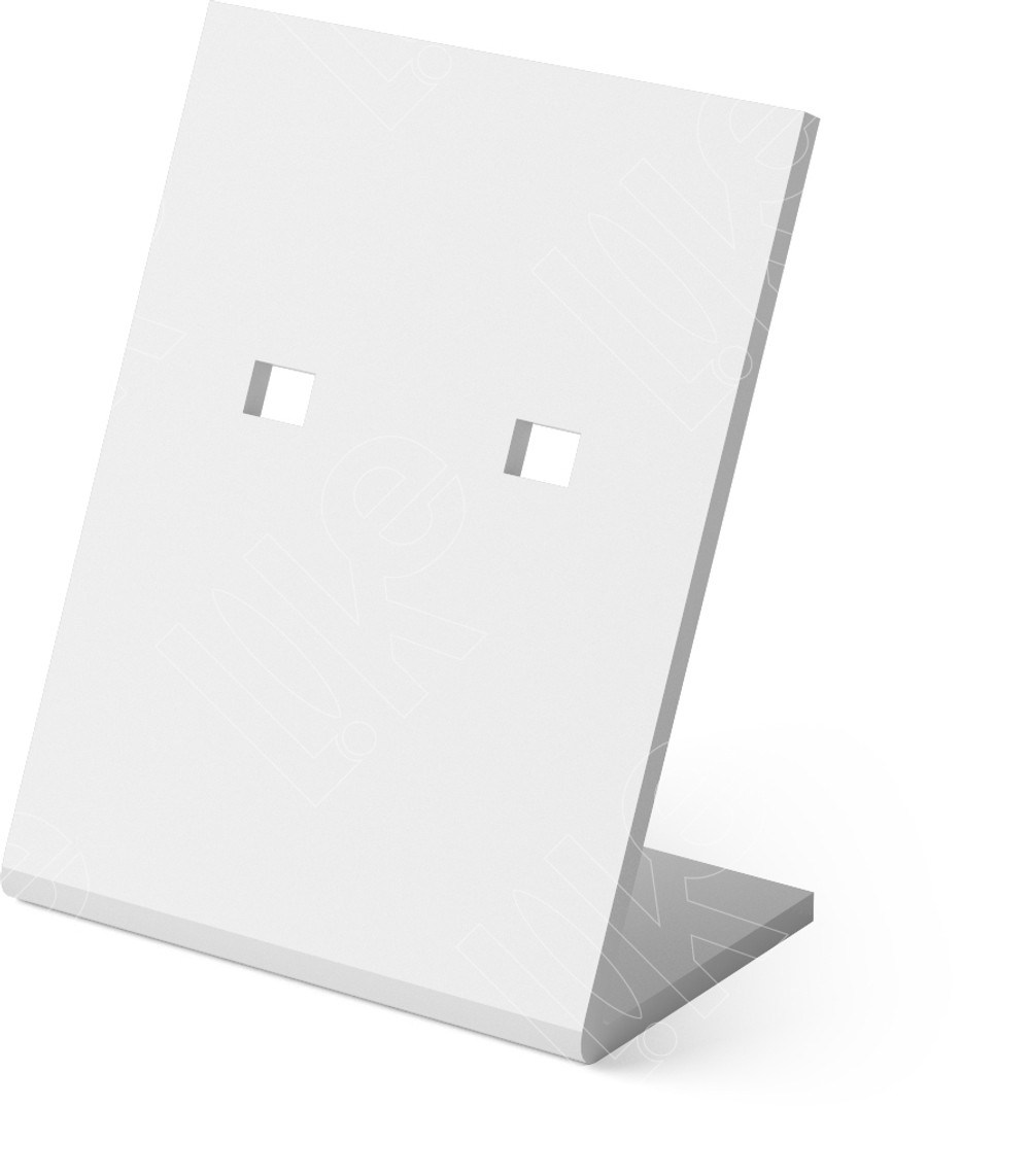 Подставка акриловая для запонок/2 отверстия/ПЭТ карман