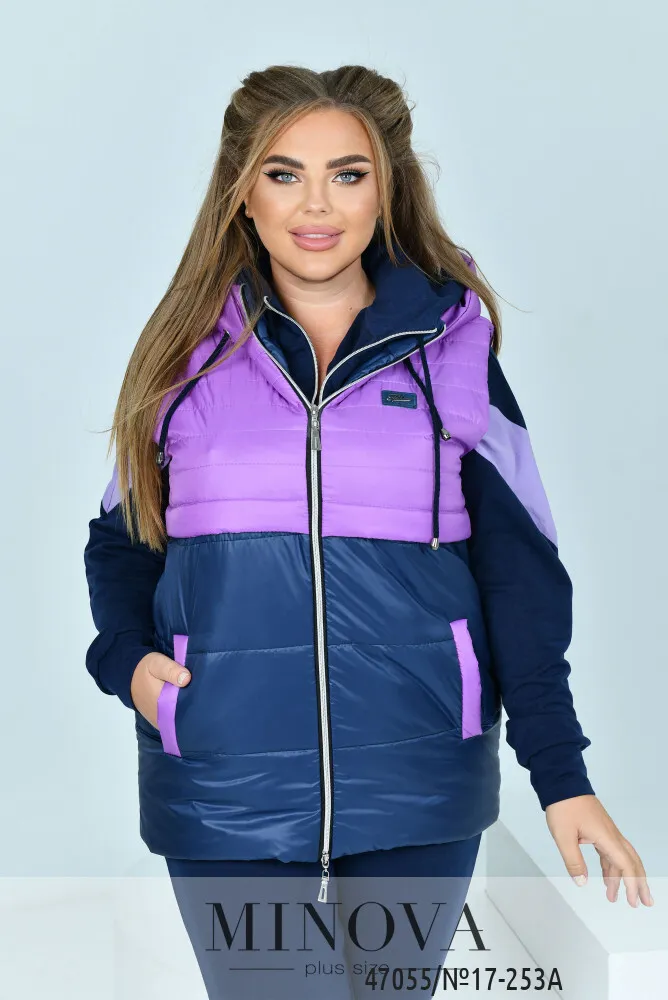Жилет 17-253А-лаванда Minova