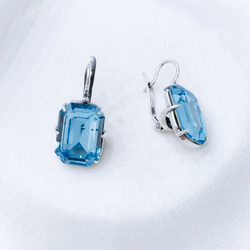 "Шквал" серьги в серебряном покрытии из коллекции "Погода" от Jenavi с английским замком