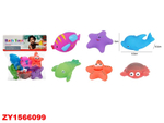 Набор игрушек для купания 6шт, пакет ПВХ OSB9254C