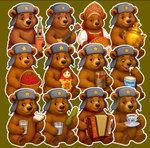 Пряник фигурный "Медведь" в ассортименте