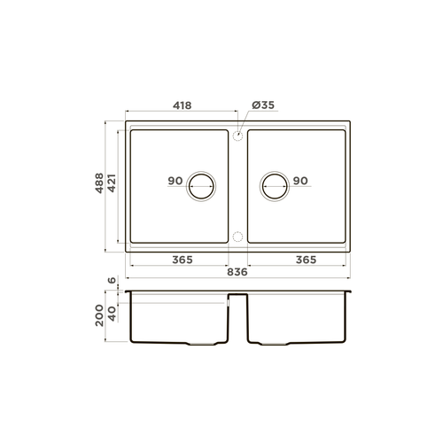 кухонная мойка Omoikiri Kitagawa 83-2-U-WH Artceramic/белый