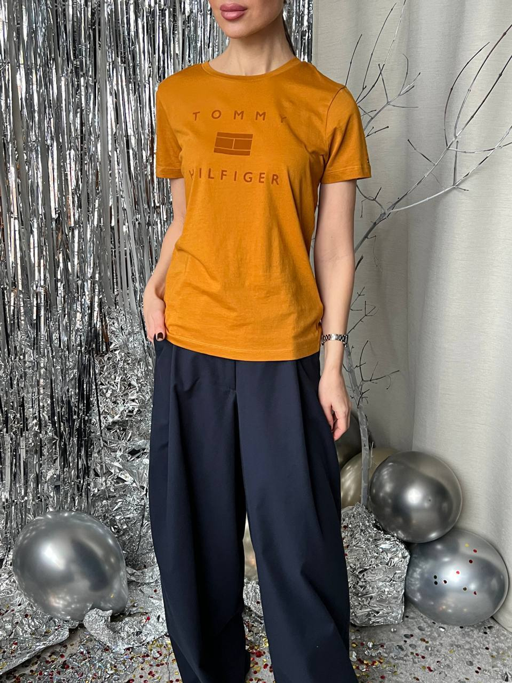 Хлопковая футболка Tommy Hilfiger, xs