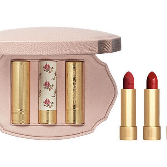 GUCCI Classic Sheer Lipstick Makeup Sets Velour Satin 3.5g*3
