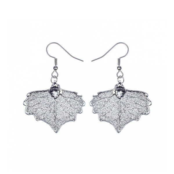 Серьги листья Ester Bijoux Тополь LF34C-S BW