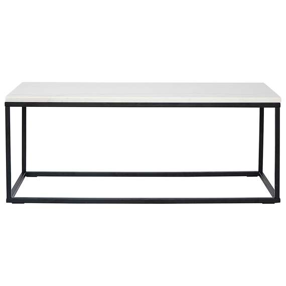 Столик журнальный Mayen, 90х40х35 см, белый мрамор/черный