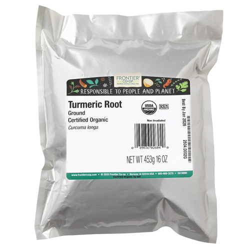 Frontier Co-op, органический молотый корень куркумы, 453 г (16 унций)