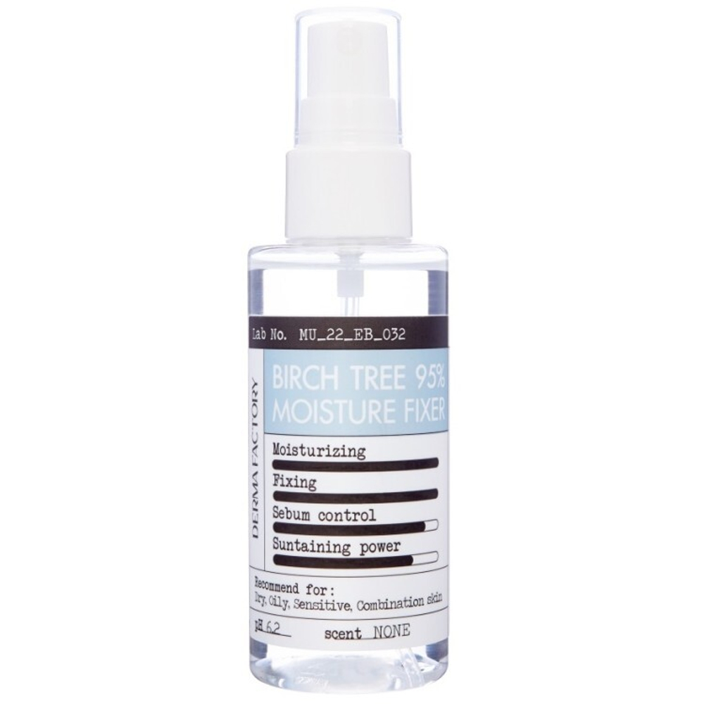 Спрей для закрепления макияжа увлажняющий Derma Factory White birch 95% moisture fixer, 80 мл