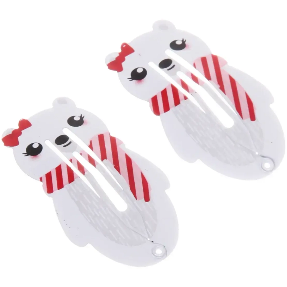 Зажимы для волос 2шт «Новогодняя сказка - Медвежата», 5*2см