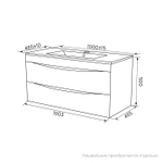 Тумба подвесная IDDIS Cloud, белая, 100 см, CLO10W1i95