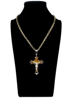 Объемная цепочка с крестиком Steel Rage толстого плетения