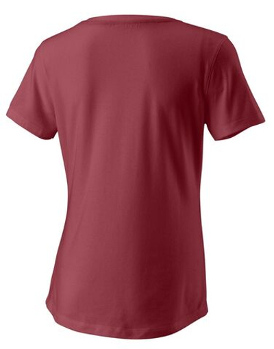 Женская теннисная футболка Wilson Racket Duo Tech Tee W - earth red