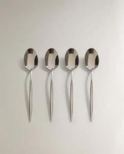 ZARA ЧАЙНАЯ ЛОЖКА С ТОНКОЙ РУЧКОЙ (НАБОР ИЗ 4ШТ.)