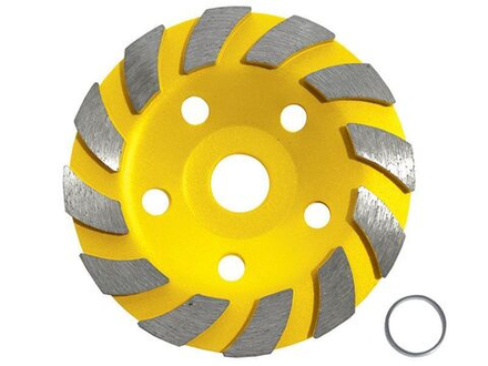 39527 Чашка шлифовальная сегментная "Turbo" 125х9х22мм черновая/чистовая обработка