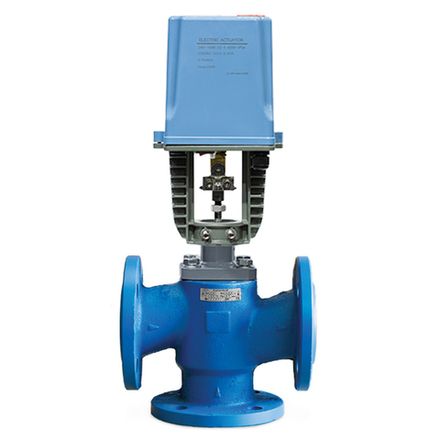 Трёхходовые регулирующие клапаны КПСР КССР с электроприводом DAV Control