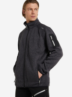 Толстовка флисовая CMP Men's mélange knit-tech heavy fleece, артикул 3H60747N, цвет Nero-Glacier (44UE)